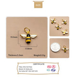 TrustDavis 925 Sterling Silver Bees Charm Pendant DIY Jewelry
