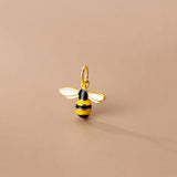 TrustDavis 925 Sterling Silver Bees Charm Pendant DIY Jewelry