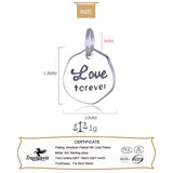TrustDavis 925 Silver Irregular Love Forever Pendant DIY Jewelry HY344
