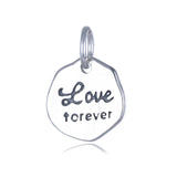 TrustDavis 925 Silver Irregular Love Forever Pendant DIY Jewelry HY344