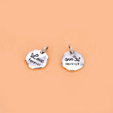 TrustDavis 925 Sterling Silver Round Charm Pendant DIY Accessories