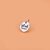 TrustDavis 925 Sterling Silver Round Charm Pendant DIY Accessories