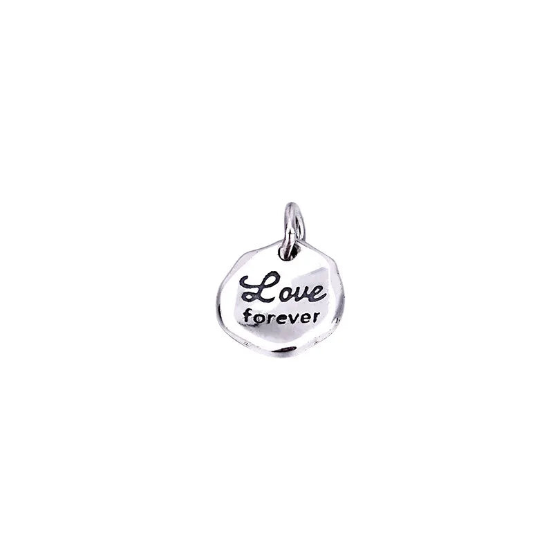 TrustDavis 925 Sterling Silver Round Charm Pendant DIY Accessories