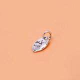 TrustDavis 925 Sterling Silver Round Charm Pendant DIY Accessories