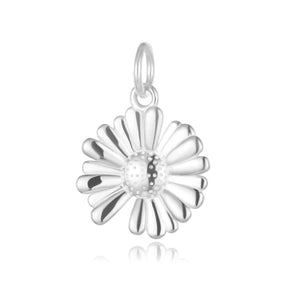 TrustDavis 925 Silver Daisy Flower Charm Pendant DIY Jewelry HY427