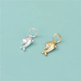 TrustDavis 925 Sterling Silver Dolphins Eye CZ Charm Pendant
