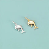 TrustDavis 925 Sterling Silver Dolphins Eye CZ Charm Pendant
