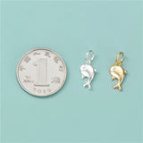TrustDavis 925 Sterling Silver Dolphins Eye CZ Charm Pendant