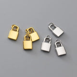 TrustDavis 925 Sterling Silver Lock Charm Pendant DIY Bracelet Necklace