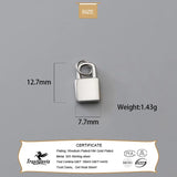 TrustDavis 925 Sterling Silver Lock Charm Pendant DIY Bracelet Necklace