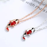 Davis 925 Sterling Silver Lucky Koi Fish Pendant DIY Necklace Accessories