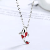 Davis 925 Sterling Silver Lucky Koi Fish Pendant DIY Necklace Accessories