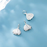 TrustDavis 925 Silver Mermaid Tail CZ Charm Pendant Fine Jewelry
