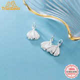 TrustDavis 925 Silver Mermaid Tail CZ Charm Pendant Fine Jewelry