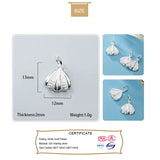 TrustDavis 925 Silver Mermaid Tail CZ Charm Pendant Fine Jewelry