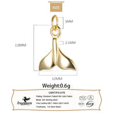 TrustDavis 925 Sterling Silver Mermaid Tail Charm Pendant