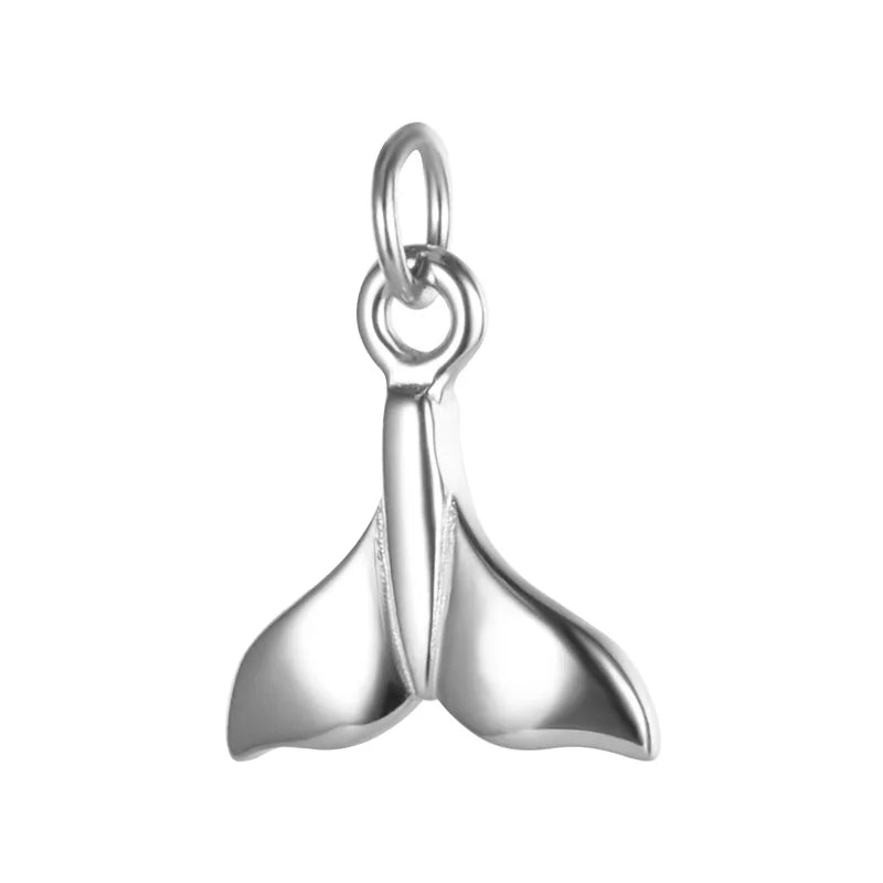 TrustDavis 925 Sterling Silver Mermaid Tail Charm Pendant