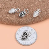 TrustDavis 925 Sterling Silver Mini Pine Cones Charm Pendant