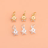 TrustDavis Mini Star CZ Charm Pendant DIY Accessories Fine Jewelry HY047