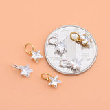 TrustDavis Mini Star CZ Charm Pendant DIY Accessories Fine Jewelry HY047