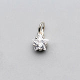 925 Sterling Silver Mini Star CZ Charm Pendant