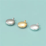 TrustDavis 925 Sterling Silver Round Charm Pendant DIY Jewelry