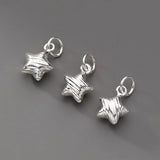 TrustDavis 925 Sterling Silver Star Charm Pendant DIY Jewelry HY242