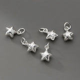 TrustDavis 925 Sterling Silver Star Charm Pendant DIY Jewelry HY242