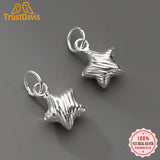 TrustDavis 925 Sterling Silver Star Charm Pendant DIY Jewelry HY242