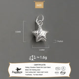 TrustDavis 925 Sterling Silver Star Charm Pendant DIY Jewelry HY242