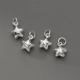 TrustDavis 925 Sterling Silver Star Charm Pendant DIY Jewelry HY242