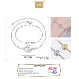 TrustDavis 925 Silver Moon Prince CZ Bracelet Women Wedding Jewelry