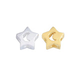 Genuine 925 Silver Moon Star Charm Beads Pendant DIY Fine Jewelry