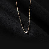 925 Silver CZ Choker Necklace Moon Star Design