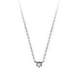 925 Silver CZ Choker Necklace Moon Star Design