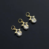 TrustDavis 925 Silver Moon Star Zircon Charm Pendant
