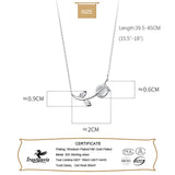TrustDavis 925 Silver Tulip Flower CZ Necklace Mother's Gift