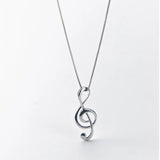 TrustDavis 925 Sterling Silver Music Notes Pendant Necklace DIY Jewelry HY734