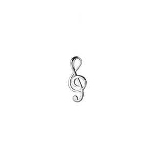 TrustDavis 925 Sterling Silver Music Notes Pendant Necklace DIY Jewelry HY734