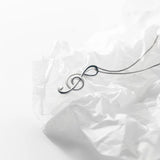 TrustDavis 925 Sterling Silver Music Notes Pendant Necklace DIY Jewelry HY734