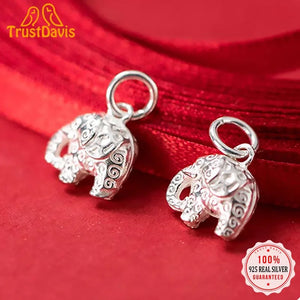 TrustDavis Sweet Elephant Charm Pendant DIY Accessories Jewelry