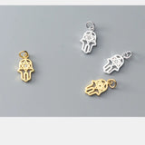 TrustDavis 925 Sterling Silver Palm Star CZ Charm Pendant DIY Jewelry