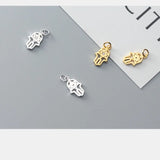 TrustDavis 925 Sterling Silver Palm Star CZ Charm Pendant DIY Jewelry