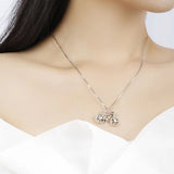 TrustDavis 925 Sterling Silver Bike Choker Necklace for Women
