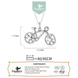 TrustDavis 925 Sterling Silver Bike Choker Necklace for Women