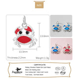 TrustDavis 925 Sterling Silver Crab Marking Bracelet Necklace DIY Accessories