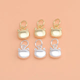 TrustDavis 925 Silver Mini Cat Charm Pendant DIY Accessories