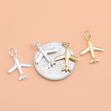 TrustDavis 925 Silver Plane Aircraft Charm Pendant DIY Jewelry HY134