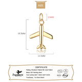 TrustDavis 925 Silver Plane Aircraft Charm Pendant DIY Jewelry HY134