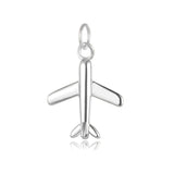 TrustDavis 925 Silver Plane Aircraft Charm Pendant DIY Jewelry HY134